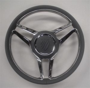 2181036  Steering Wheel. Spindle style grey leather